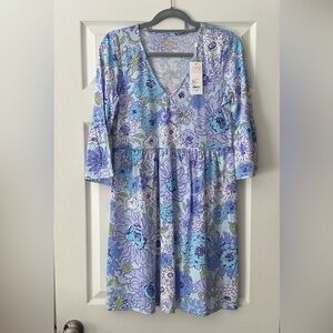 Jannie V-Neck Dress in Multi Let it Gogh